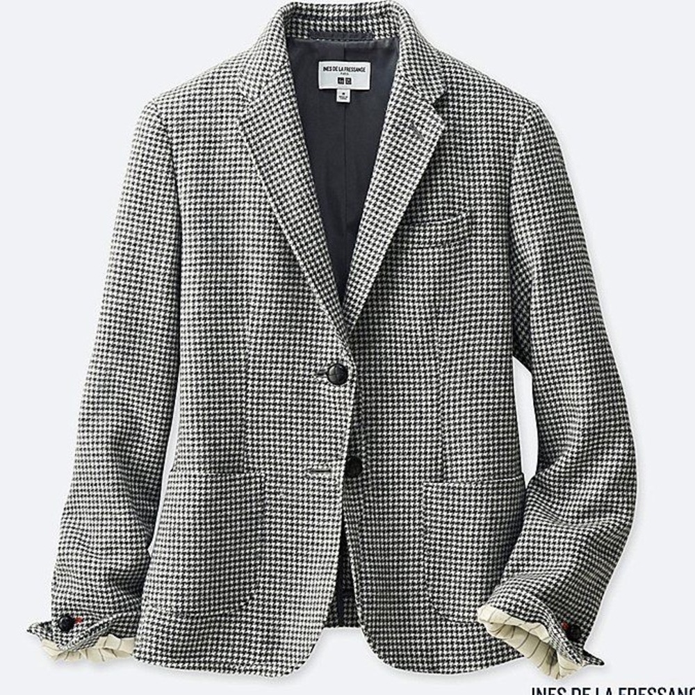 UNIQLO Ines de la Fressange Houndstooth Blazer Jacket